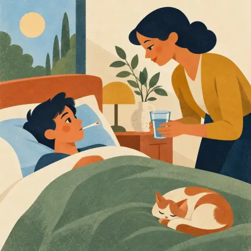 Tranh minh họa từ sickness