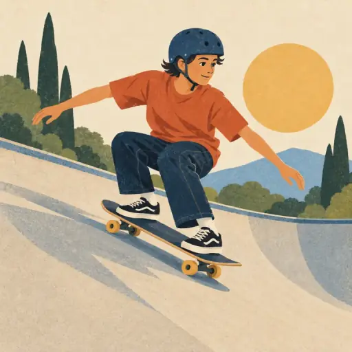 Tranh minh họa từ skateboarding