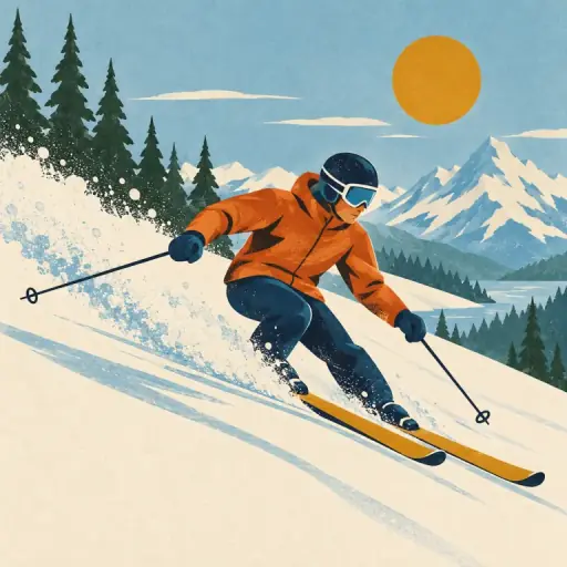 Tranh minh họa từ ski