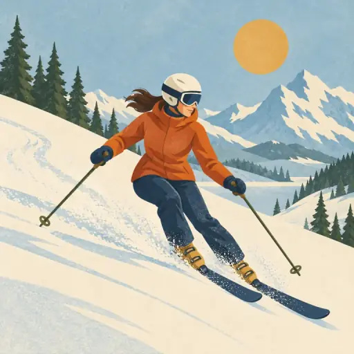 Tranh minh họa từ skiing