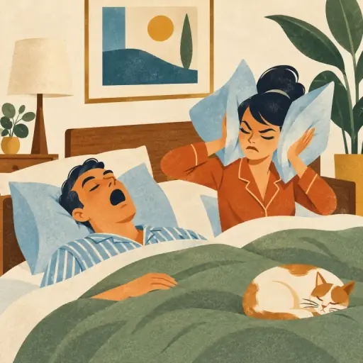 Tranh minh họa từ snore
