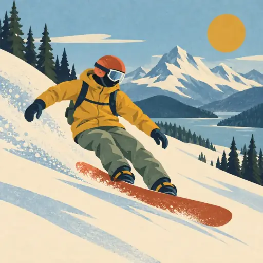 Tranh minh họa từ snowboarding
