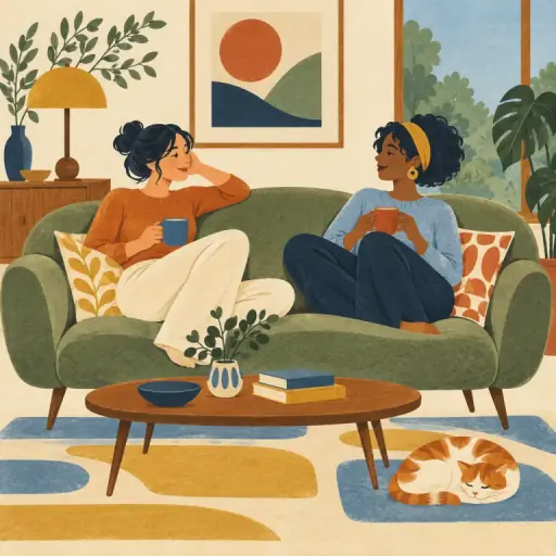 Tranh minh họa từ sofa