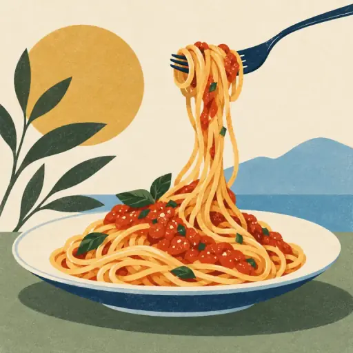 Tranh minh họa từ spaghetti