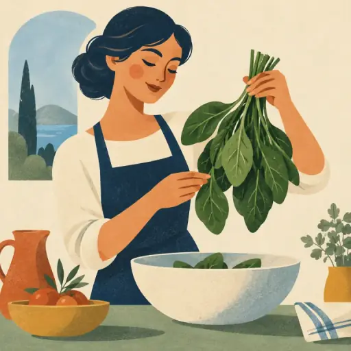 Tranh minh họa từ spinach
