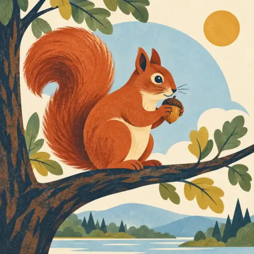 Tranh minh họa từ squirrel