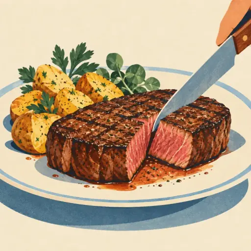 Tranh minh họa từ steak