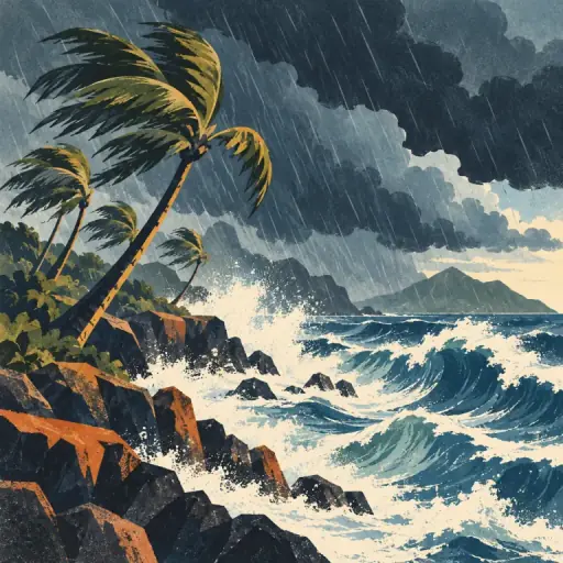Tranh minh họa từ stormy