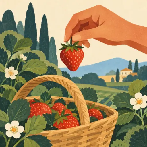 Tranh minh họa từ strawberry