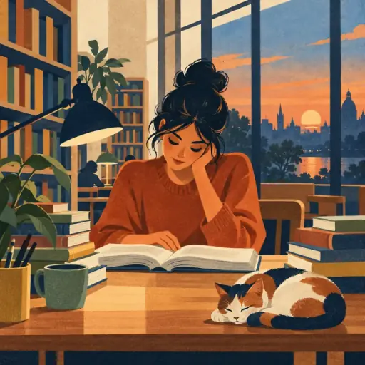 Tranh minh họa từ studious