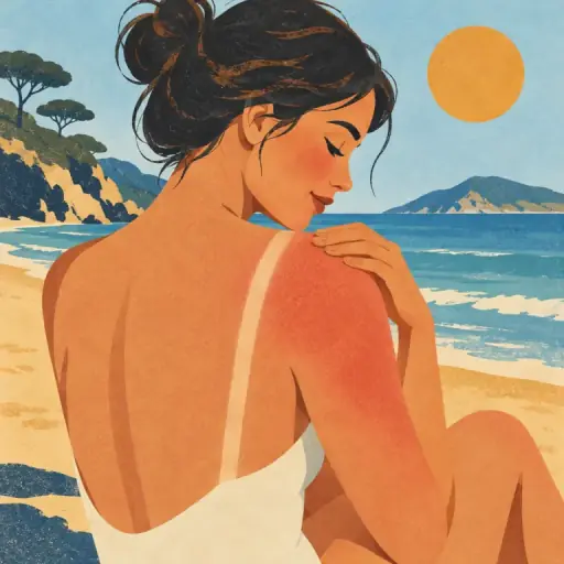 Tranh minh họa từ sunburn