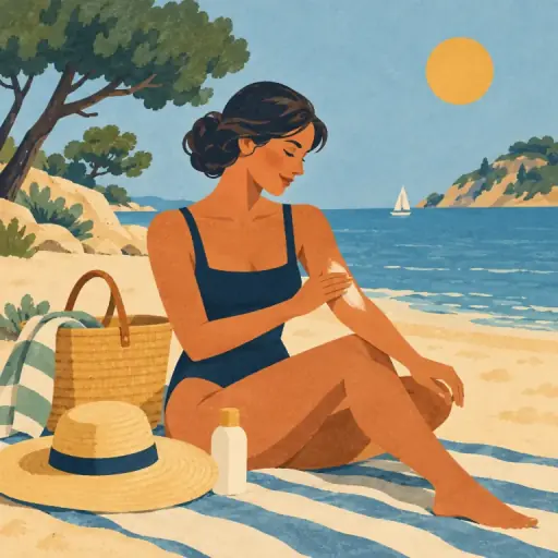 Tranh minh họa từ sunscreen