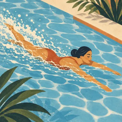Tranh minh họa từ swimming