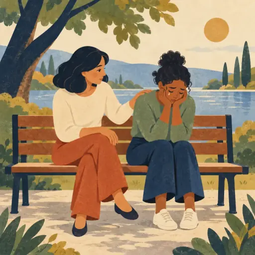 Tranh minh họa từ sympathize