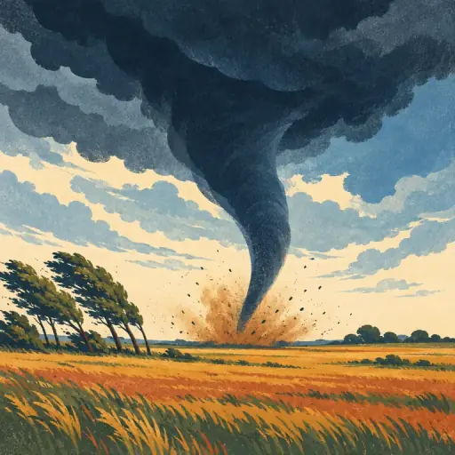 Tranh minh họa từ tornado