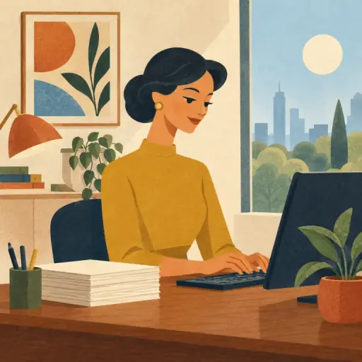 Tranh minh họa từ typist