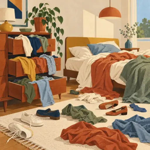 Tranh minh họa từ untidy