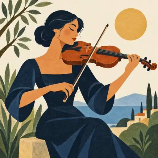 Tranh minh họa từ violin