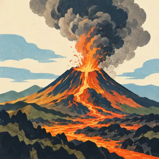 Tranh minh họa từ volcano
