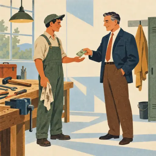 Tranh minh họa từ wage