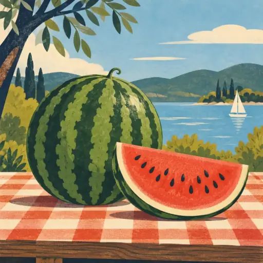 Tranh minh họa từ watermelon