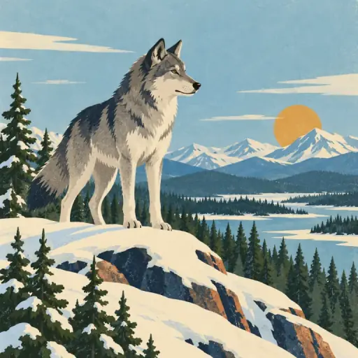 Tranh minh họa từ wolf