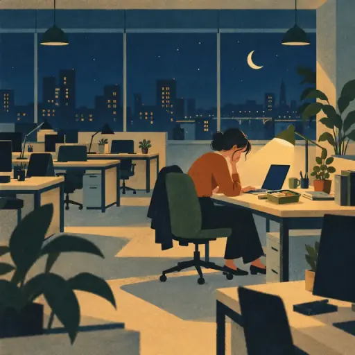 Tranh minh họa từ workaholic